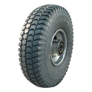 pneu + roue 4.00-4 2.10x4H2 ET0 NL75mm métal C-248 gris