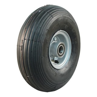 pneu + roue 4.00-4 2.10-4H2 ET0 roulement à billes Ø25 NL75mm métal V-5501 gris argent