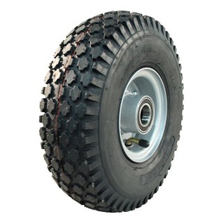 pneu + roue 4.10/3.50-4 2.10-4H2 ET0 roulement à billes Ø25 NL75mm métal V-6602 gris argent
