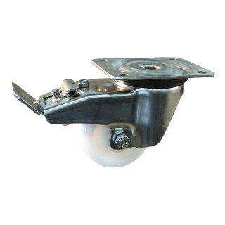 roulette pivotante avec frein 75mm serie 33 ᠆ 31 montage de la plaque palier lisse