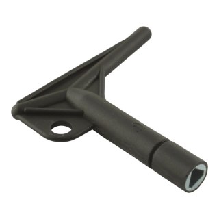 levier en forme de T plastique, noir, hauteur totale 104,4