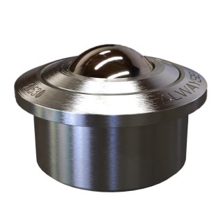 bille de manutention + clip de fixation heavy duty series 800 Ø30 type 16 ( roulements en inox, corps zingué)