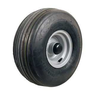 pneu + roue 15x6.00-6 4.50Ax6 ET0 NL88mm métal V-3503 gris argent