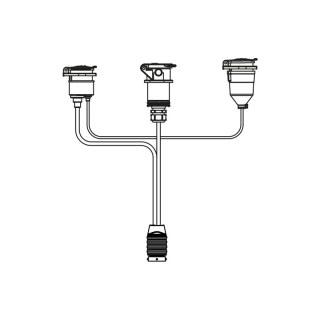 câble frontal 15P | 24N | 24S, 150cm de câble avec baïonnette 15P
