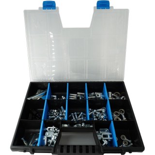 coffret d’assortiment d’accessoires de fixation pour vérins à gaz – 164 pièces