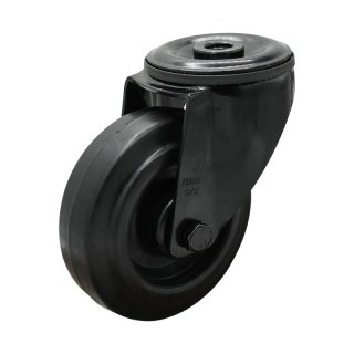 roulette pivotante 80mm Novio Noir série 07 ᠆ 15 trou pour boulon roulement à billes