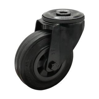 roulette pivotante 125mm Novio Noir série 01 ᠆ 15 trou pour boulon roulement à rouleaux