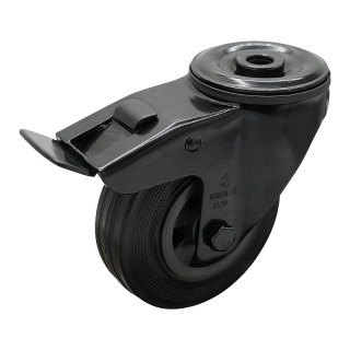 roulette pivotante 100mm Novio Noir série 01 ᠆ 15 trou pour boulon roulement à rouleaux