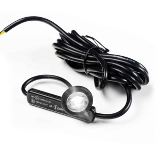 LED markeerlicht wit met R65 flitser 12-24V 200cm kabel